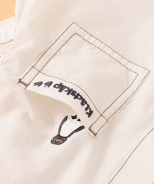 kladskap（クレードスコープ）の「ヒョッコリペンギン半袖バンドカラーシャツ（シャツ/ブラウス・キッズ・サックスブルー/オフホワイト・130cm/110cm/100cm/120cm/90cm）」の7枚目の写真