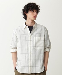 マーガレットハウエル　LARGE CHECK LINEN チェック リネンシャツ 64695580b_1_d_215.jpg