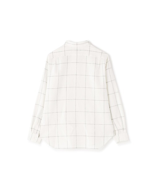 MARGARET HOWELL(マーガレットハウエル)の「OVERSIZED CHECK LINEN(シャツ/ブラウス・メンズ・ブラック/ホワイト・LARGE/MEDIUM/SMALL)」の7枚目の写真