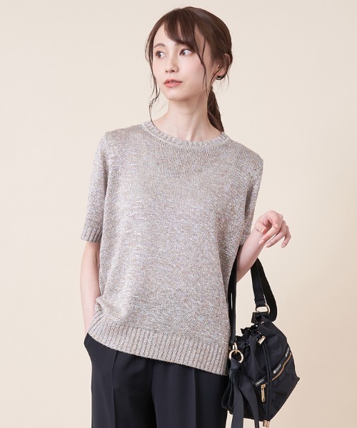 BEATRICE(ベアトリス)の「【BEATRICE】ラメニットプルオーバー(ニット/セーター・レディース・ピンク/Beige・2)」の2枚目の写真