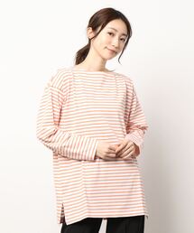 Lugnoncure | オーバーサイズバスクボーダーTシャツ(Tシャツ/カットソー)