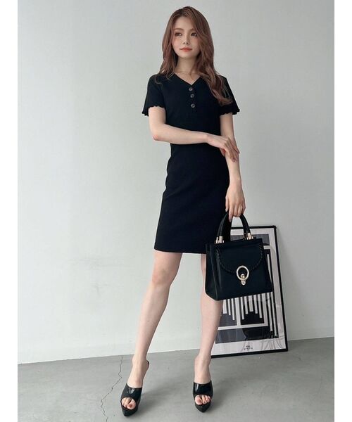 RESEXXY（リゼクシー）の「メローミニワンピース（ワンピース・レディース・ピンク/ブラック/モカ・FREE）」の6枚目の写真