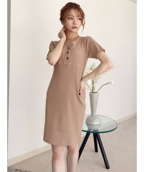 RESEXXY（リゼクシー）の「メローミニワンピース（ワンピース・レディース・ピンク/ブラック/モカ・FREE）」の7枚目の写真