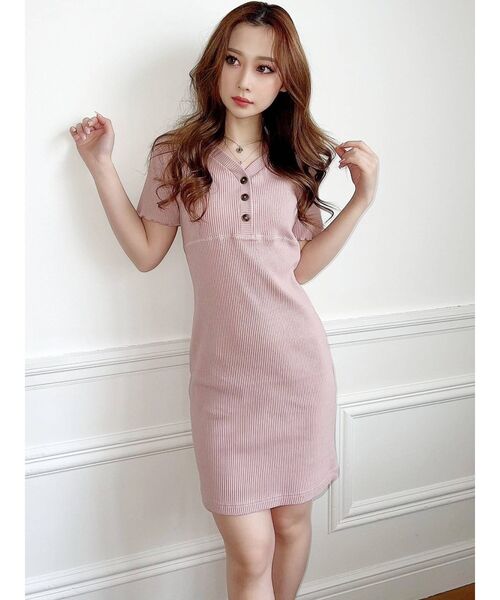 RESEXXY（リゼクシー）の「メローミニワンピース（ワンピース・レディース・ピンク/ブラック/モカ・FREE）」の9枚目の写真