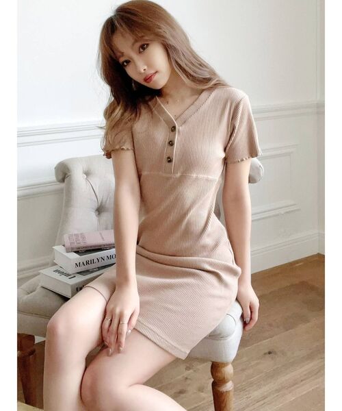 RESEXXY（リゼクシー）の「メローミニワンピース（ワンピース・レディース・ピンク/ブラック/モカ・FREE）」の15枚目の写真