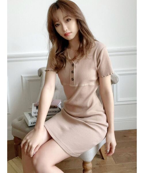 RESEXXY（リゼクシー）の「メローミニワンピース（ワンピース・レディース・ピンク/ブラック/モカ・FREE）」の16枚目の写真