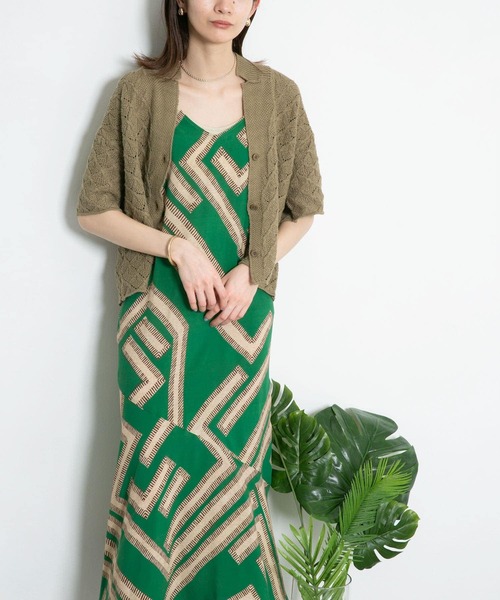 KBF（ケイビーエフ）の「メイズパターンアシンメトリーキャミワンピース（ワンピース・レディース・ホワイト系その他/グリーン系その他・ONE）」の19枚目の写真