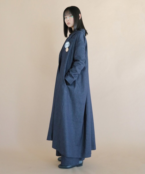 【BEDSIDEDRAMA】　ベッドサイドドラマ　コート bedsidedrama (ベッドサイドドラマ) | Rider pleats coat (gray