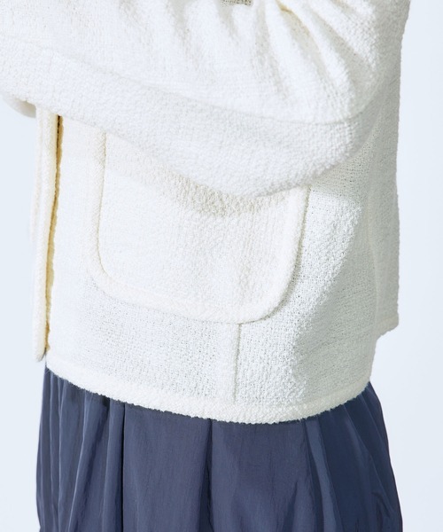 ROPE'（ロペ）の「金ボタンニットカーディガンジャケット（カーディガン/ボレロ・レディース・ホワイト/ブルー/ネイビー・36/38）」の15枚目の写真