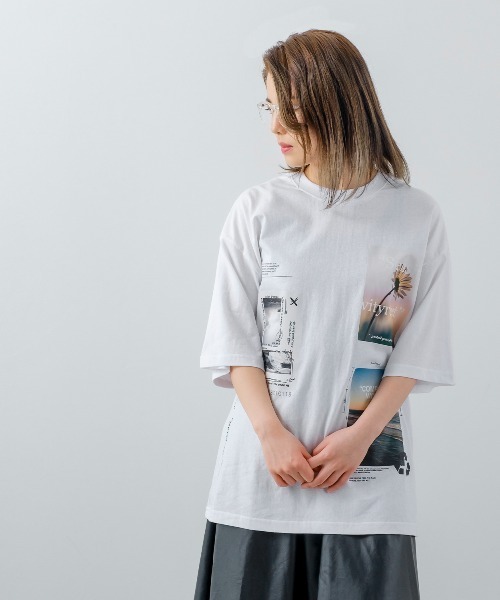 improves(インプローブス)の「デコレーション フォトプリント Tシャツ(Tシャツ/カットソー・メンズ・ホワイト/ブラック・LARGE/MEDIUM)」の7枚目の写真