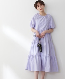 N.（N. Natural Beauty Basic） | ◆ギャザーティアードコットンワンピース(ワンピース)