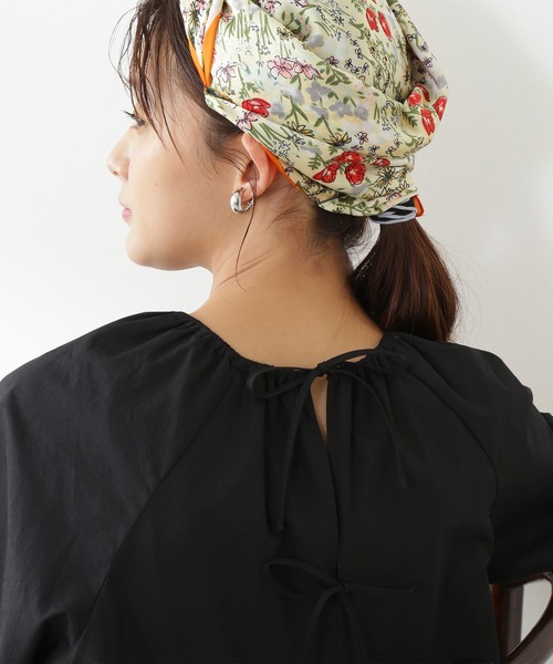 N.(N. Natural Beauty Basic)(エヌエヌナチュラルビューティーベーシック)の「◆ギャザーティアードコットンワンピース(ワンピース・レディース・ベージュ/パープル/イエロー/ブラック・MEDIUM)」の14枚目の写真