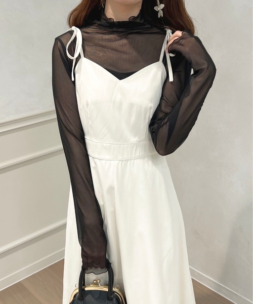 apres jour(アプレジュール)の「ロングキャミワンピース【ZOZOTOWN限定アイテム】(ワンピース・レディース・アイボリー/ブラック/ライトピンク/ベージュ・フリー/X-LARGE)」の6枚目の写真