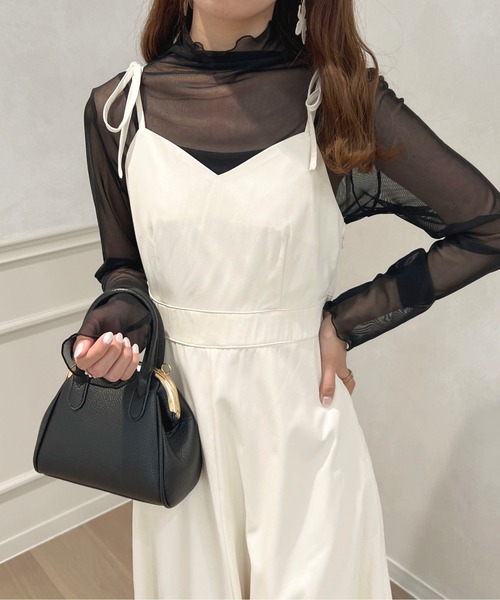 apres jour(アプレジュール)の「ロングキャミワンピース【ZOZOTOWN限定アイテム】(ワンピース・レディース・アイボリー/ブラック/ライトピンク/ベージュ・フリー/X-LARGE)」の7枚目の写真