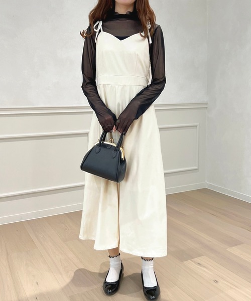 apres jour(アプレジュール)の「ロングキャミワンピース【ZOZOTOWN限定アイテム】(ワンピース・レディース・アイボリー/ブラック/ライトピンク/ベージュ・フリー/X-LARGE)」の10枚目の写真