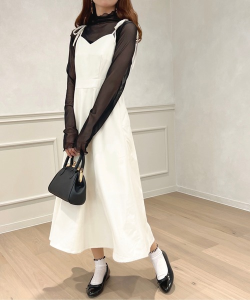 apres jour(アプレジュール)の「ロングキャミワンピース【ZOZOTOWN限定アイテム】(ワンピース・レディース・アイボリー/ブラック/ライトピンク/ベージュ・フリー/X-LARGE)」の11枚目の写真