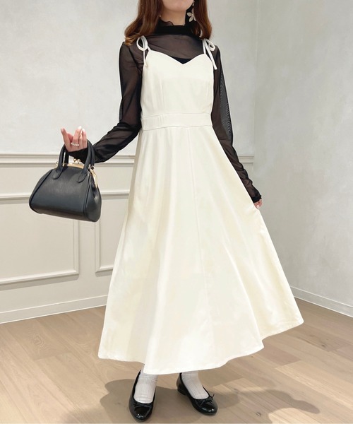 apres jour(アプレジュール)の「ロングキャミワンピース【ZOZOTOWN限定アイテム】(ワンピース・レディース・アイボリー/ブラック/ライトピンク/ベージュ・フリー/X-LARGE)」の9枚目の写真