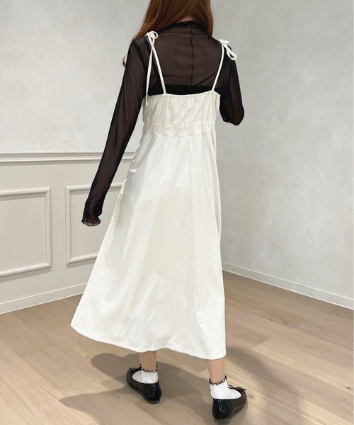 apres jour(アプレジュール)の「ロングキャミワンピース【ZOZOTOWN限定アイテム】(ワンピース・レディース・アイボリー/ブラック/ライトピンク/ベージュ・フリー/X-LARGE)」の13枚目の写真