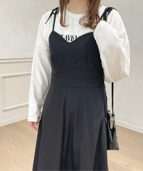 apres jour(アプレジュール)の「ロングキャミワンピース【ZOZOTOWN限定アイテム】(ワンピース・レディース・アイボリー/ブラック/ライトピンク/ベージュ・フリー/X-LARGE)」の15枚目の写真