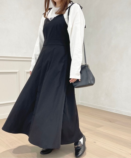 apres jour(アプレジュール)の「ロングキャミワンピース【ZOZOTOWN限定アイテム】(ワンピース・レディース・アイボリー/ブラック/ライトピンク/ベージュ・フリー/X-LARGE)」の20枚目の写真