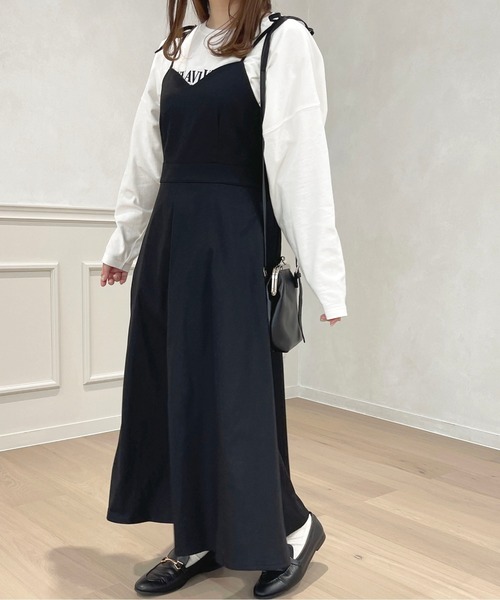 ⭐️25新作 ♡ A.L.C 黒ロングキャミワンピース 新品♡　034 apres jour（アプレジュール）の「ロングキャミワンピース