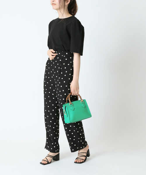 Simplicite(サンプリシテ)の「バンブーハンドルバッグ(ハンドバッグ・レディース・ホワイト/ブラック/グリーン・FREE)」の8枚目の写真