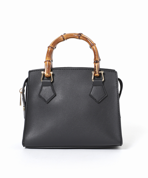 Simplicite(サンプリシテ)の「バンブーハンドルバッグ(ハンドバッグ・レディース・ホワイト/ブラック/グリーン・FREE)」の10枚目の写真