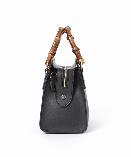 Simplicite(サンプリシテ)の「バンブーハンドルバッグ(ハンドバッグ・レディース・ホワイト/ブラック/グリーン・FREE)」の11枚目の写真