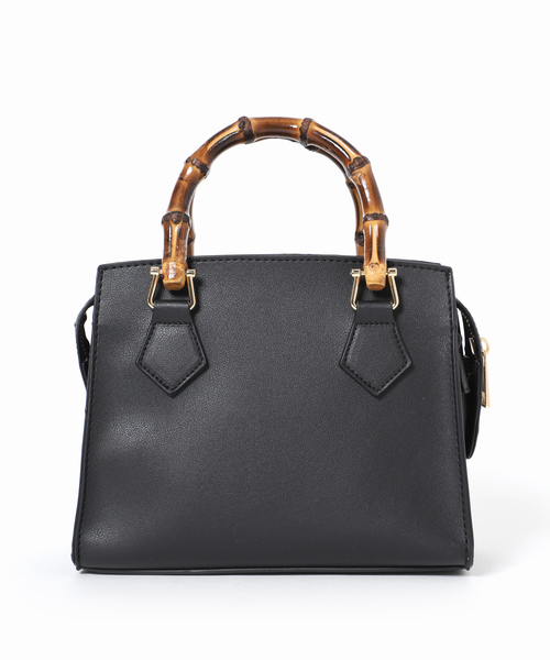 Simplicite(サンプリシテ)の「バンブーハンドルバッグ(ハンドバッグ・レディース・ホワイト/ブラック/グリーン・FREE)」の12枚目の写真