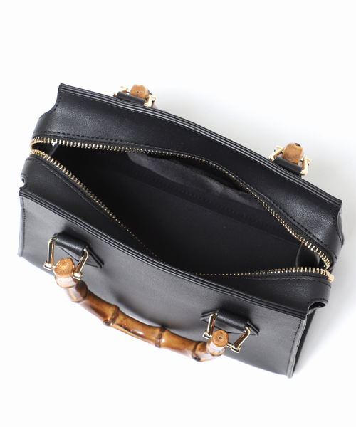 Simplicite(サンプリシテ)の「バンブーハンドルバッグ(ハンドバッグ・レディース・ホワイト/ブラック/グリーン・FREE)」の15枚目の写真