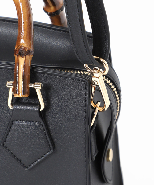 Simplicite(サンプリシテ)の「バンブーハンドルバッグ(ハンドバッグ・レディース・ホワイト/ブラック/グリーン・FREE)」の17枚目の写真