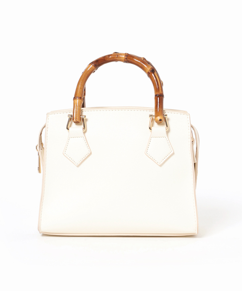 Simplicite(サンプリシテ)の「バンブーハンドルバッグ(ハンドバッグ・レディース・ホワイト/ブラック/グリーン・FREE)」の22枚目の写真