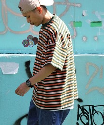 BACK NUMBER | 【BACK NUMBER】ビッグシルエットマルチボーダーＴシャツ(Tシャツ/カットソー)