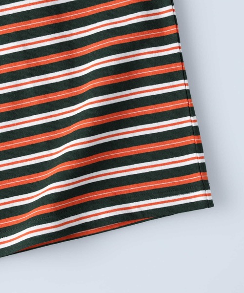 BACK NUMBER（バックナンバー）の「【BACK NUMBER】ビッグシルエットマルチボーダーＴシャツ（Tシャツ/カットソー・メンズ・ベージュ/イエロー/ブラック/グリーン・M/S/L/XL）」の21枚目の写真