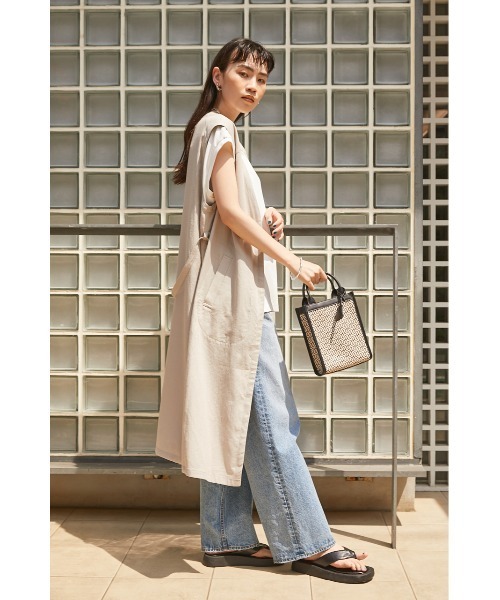 crie conforto（クリーコンフォルト）の「レーヨン麻ロングジレ