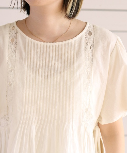 cepo(セポ)の「サイドリボンレースフレアブラウス(シャツ/ブラウス・レディース・ブラック/オフホワイト/パープル・M)」の8枚目の写真