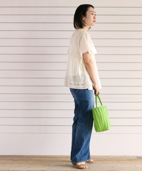 cepo(セポ)の「サイドリボンレースフレアブラウス(シャツ/ブラウス・レディース・ブラック/オフホワイト/パープル・M)」の17枚目の写真