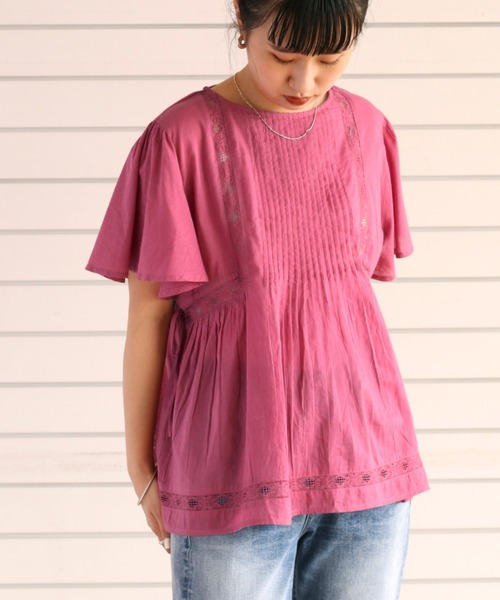 cepo(セポ)の「サイドリボンレースフレアブラウス(シャツ/ブラウス・レディース・ブラック/オフホワイト/パープル・M)」の13枚目の写真