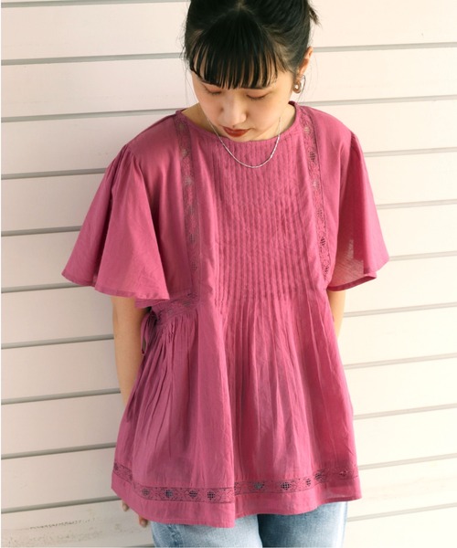 cepo(セポ)の「サイドリボンレースフレアブラウス(シャツ/ブラウス・レディース・ブラック/オフホワイト/パープル・M)」の22枚目の写真