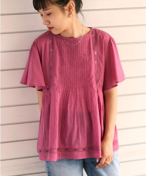 cepo(セポ)の「サイドリボンレースフレアブラウス(シャツ/ブラウス・レディース・ブラック/オフホワイト/パープル・M)」の19枚目の写真