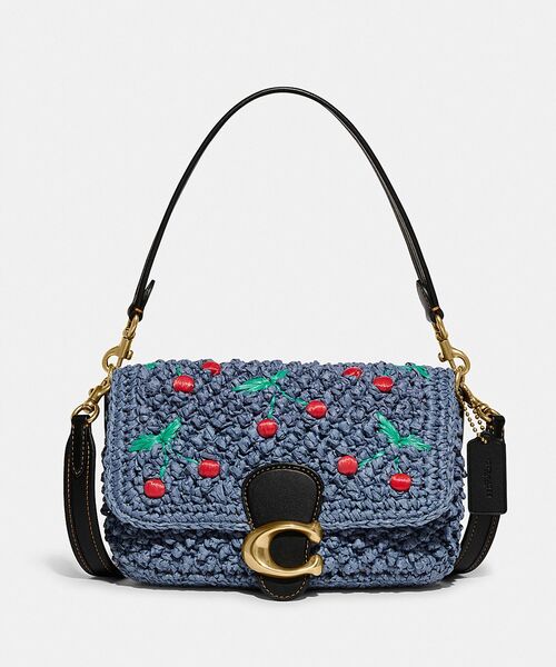 COACH（コーチ）の「ソフト タビー ショルダー バッグ ウィズ チェリー エンブロイダリー(かごバッグ）（かごバッグ）」 WEAR