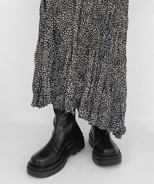 LVEU.(ラブユ.)の「Leopard washer skirt / レオパードワッシャースカート(スカート・レディース・ブラック・FREE)」の11枚目の写真