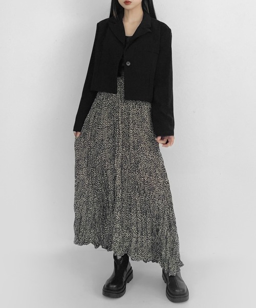 LVEU.(ラブユ.)の「Leopard washer skirt / レオパードワッシャースカート(スカート・レディース・ブラック・FREE)」の7枚目の写真