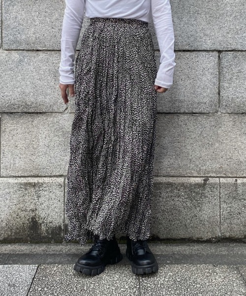 LVEU.(ラブユ.)の「Leopard washer skirt / レオパードワッシャースカート(スカート・レディース・ブラック・FREE)」の9枚目の写真
