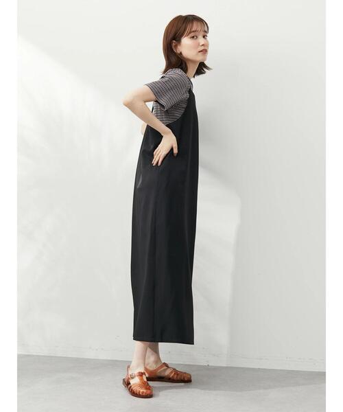 Green Parks(グリーンパークス)の「マルチボーダーランダムリブTシャツ(Tシャツ/カットソー・レディース・ネイビー/ブラウン/グリーン・FREE)」の5枚目の写真