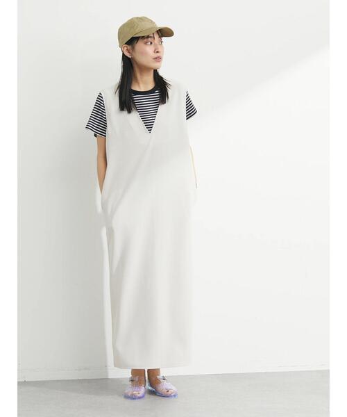 Green Parks(グリーンパークス)の「マルチボーダーランダムリブTシャツ(Tシャツ/カットソー・レディース・ネイビー/ブラウン/グリーン・FREE)」の20枚目の写真