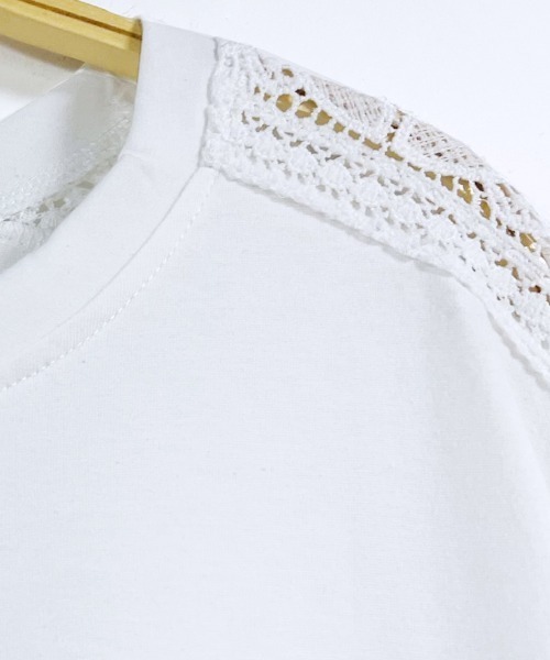 Doux Belle(ドゥーベル)の「ポイントシースルートップス(Tシャツ/カットソー・レディース・ホワイト/ブラック/ダークブラウン/ベージュ・FREE)」の19枚目の写真