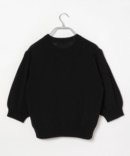 yuw（ユウ）の「パフクルーニットカーディガン　285322（カーディガン/ボレロ・レディース・ブラック/グリーン/グレー・FREE）」の10枚目の写真