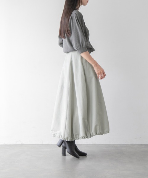 yuw（ユウ）の「パフクルーニットカーディガン　285322（カーディガン/ボレロ・レディース・ブラック/グリーン/グレー・FREE）」の18枚目の写真