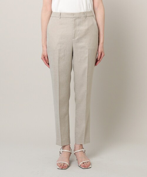 UNTITLED（アンタイトル）の「◆【清涼感／通勤】リネン調 テーパードパンツ（その他パンツ・レディース・ライトベージュ/ブラック・02/04/46/50/01/44/42/00/48/03）」の4枚目の写真
